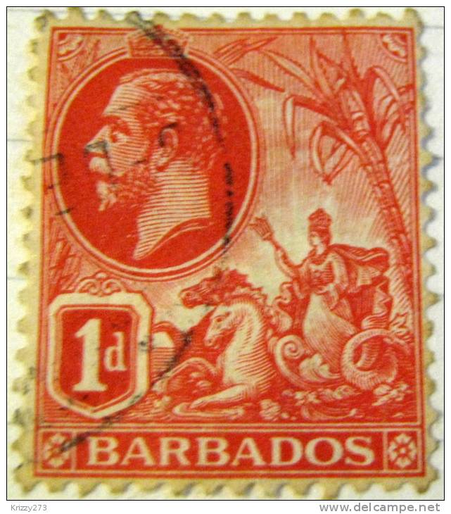 Barbados 1912 Seal Of The Colony 1d - Used - Barbados (...-1966)