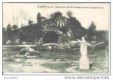 2. LEGE. GROTTE DE N.D. DE LOURDES ET STATUE DU SACRE COEUR. - Legé