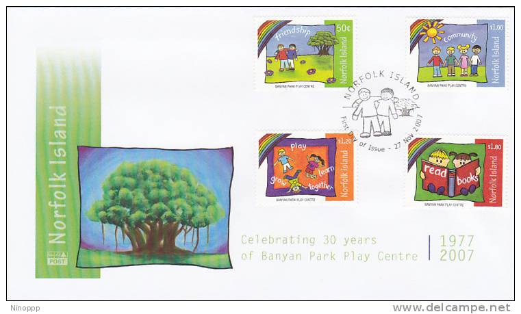 Norfolk Island-2007 Banyan Park Play Cntre FDC - Norfolk Island