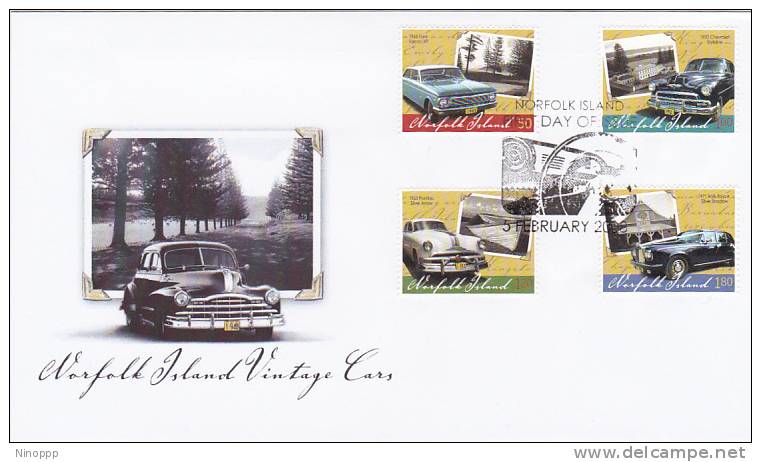 Norfolk Island-2008 Vintage Cars FDC - Norfolk Island