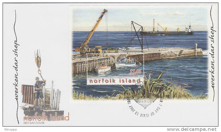 Norfolk Island-2004 Ship Mini Sheet FDC - Norfolk Island