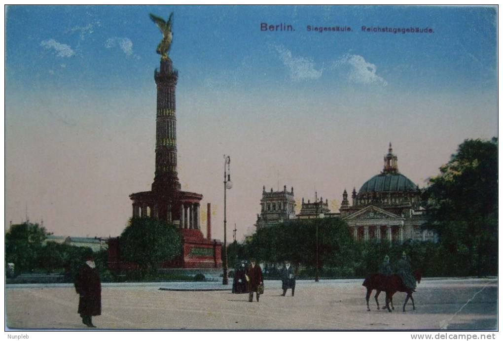 1918 GERMANY FELDPOST BERLIN TO KIEL, PICTURE OF REICHSTAG - Briefe U. Dokumente