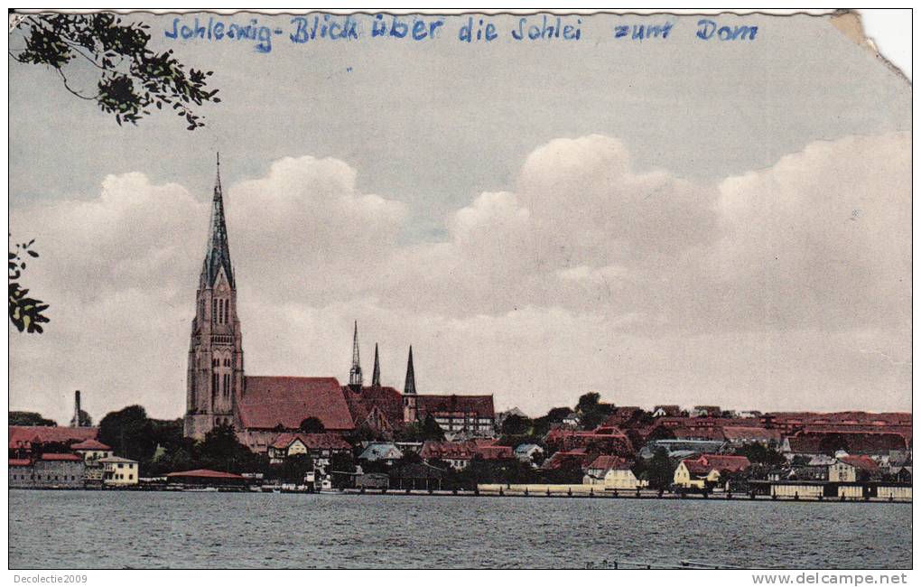 B36059 Sohleswig Blick Uber Die Sohlei Zum Dom  Used Good  Shape Corner Cut - Flensburg