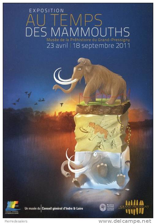 Animaux - Eléphant - Mammouth - Exposition LE GRAND PRESSIGNY - Préhistoire - Elefanti