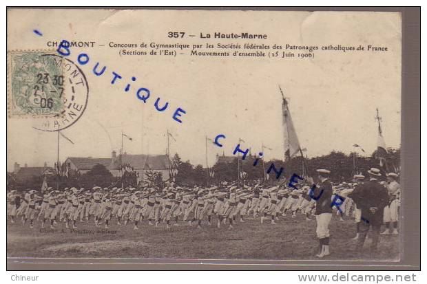 CHAUMONT CONCOURS DE GYMNASTIQUE DU 25 JUIN 1906 MOUVEMENTS D'ENSEMBLE - Chaumont