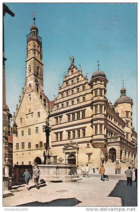 B35702 Rothenburg O D Tauber Rathaus Used Perfect   Shape - Rothenburg O. D. Tauber