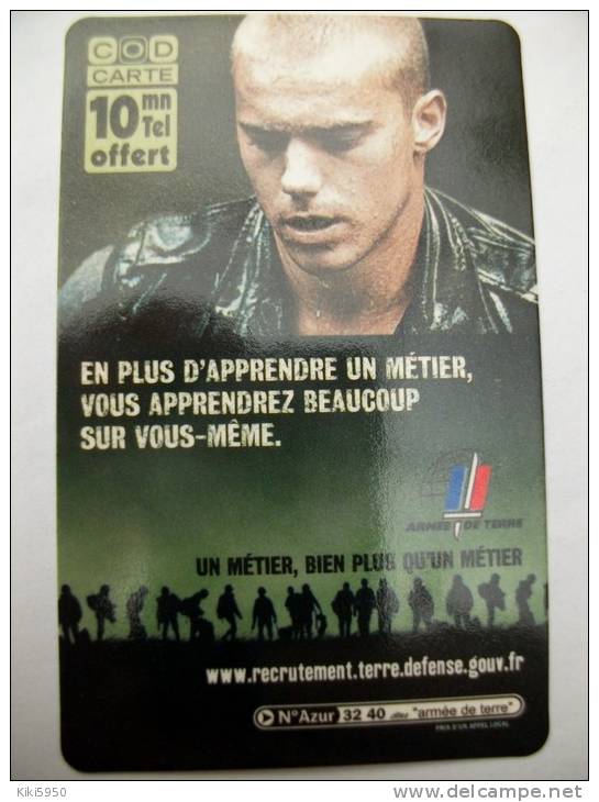 TICKET DE TELEPHONE CENTRE DE RECRUTEMENT DES ARMEES-DUNKERQUE- 59 - Biglietti FT