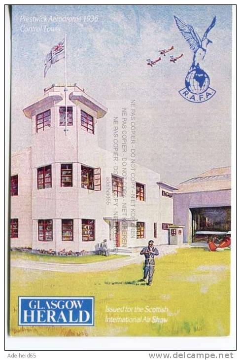 Preswick Aerodrome Aeroport 1936 Control Tower Glasgow Herald, Scottish International Air Show - Aerodrome