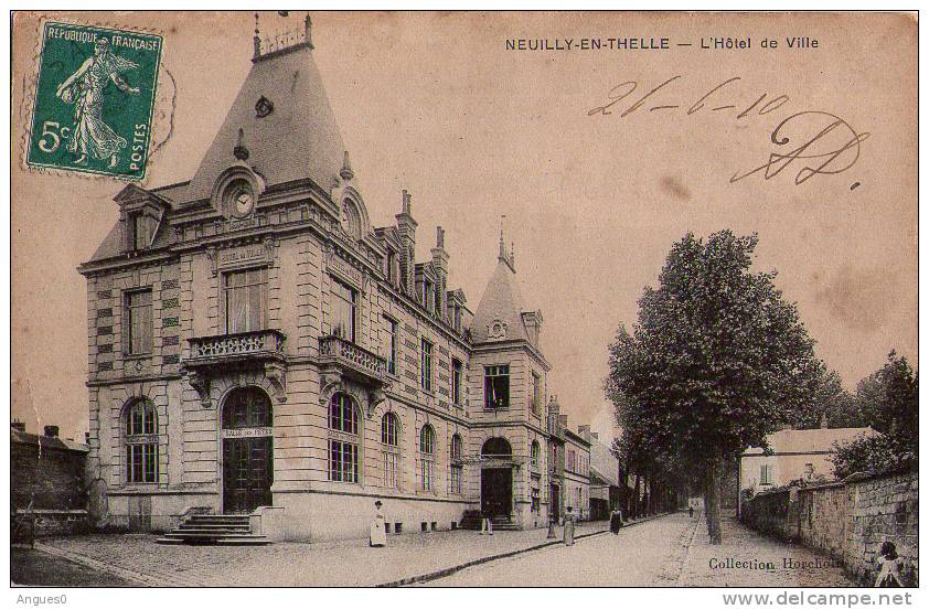 NEUILLY EN THELLE Hôtel De Ville-collection Horchole Cachet Convoyeur Hermes Beaumont - Noailles