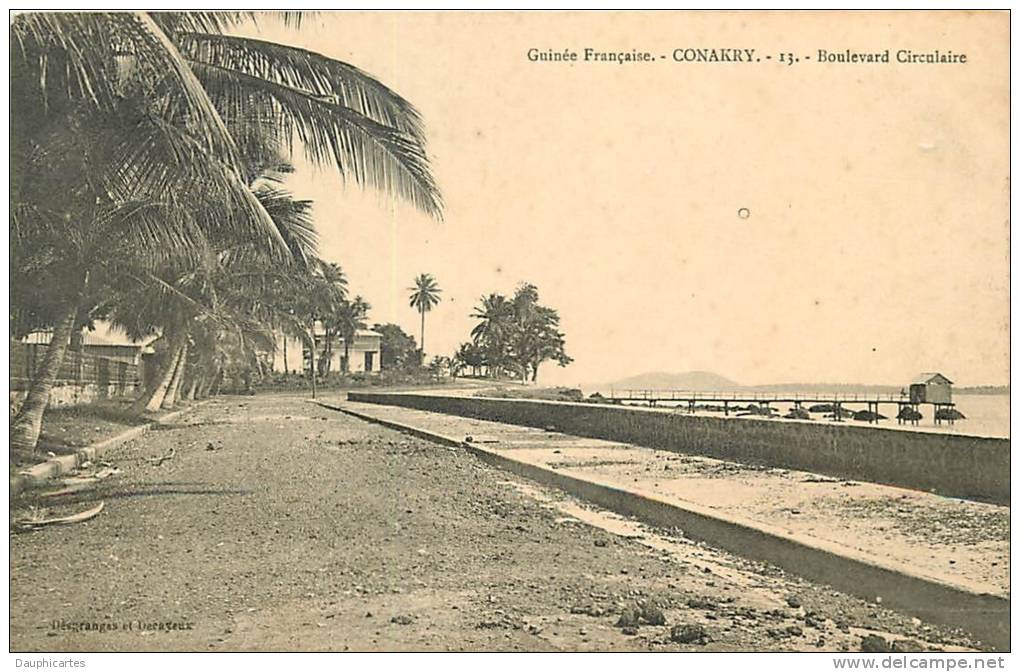 Guinée, CONAKRY : 13 Boulevard Circulaire . 2 Scans. Ed Desgranges - Guinée Française