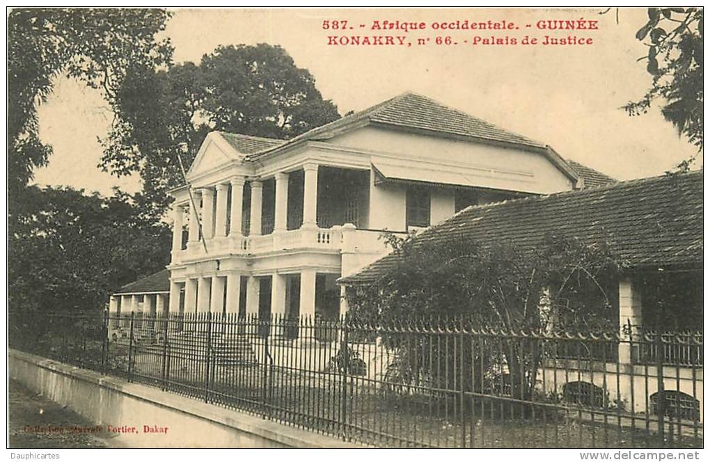 Guinée, CONAKRY : Palais De Justice, Tribunal. Konakry N°66. 2 Scans. Ed Fortier 587 - French Guinea