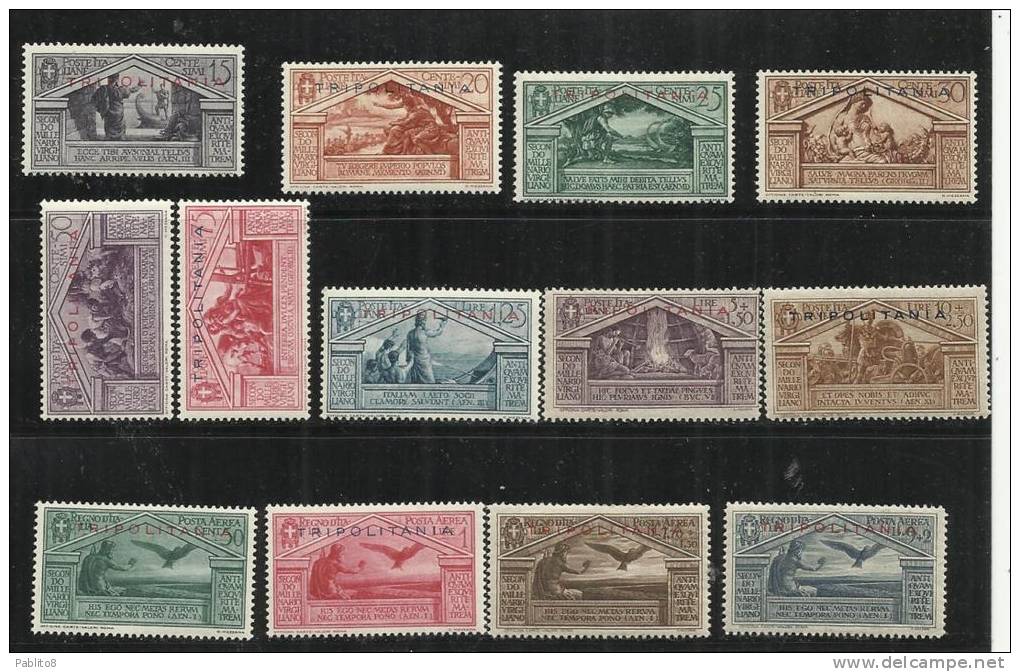 TRIPOLITANIA 1930 VIRGILIO SERIE COMPLETA  MNH - Tripolitaine