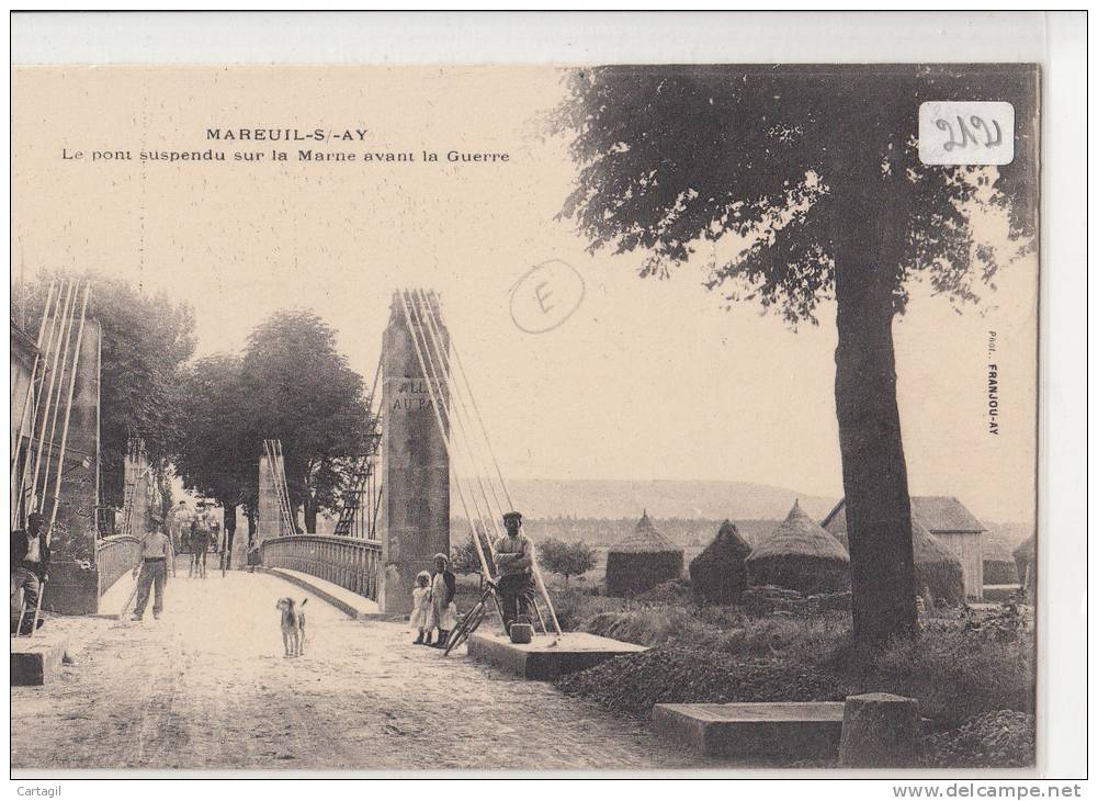 CPA-21251 - Mareuil Sur Ay -  Le Pont Suspendu Avant La Guerre-Envoi Gratuit - Mareuil-sur-Ay