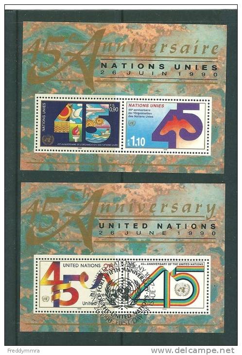 Nations Unies - 45è Anniversaire Des NU. ( BF 11 Et BF 6 ) - Blocks & Sheetlets