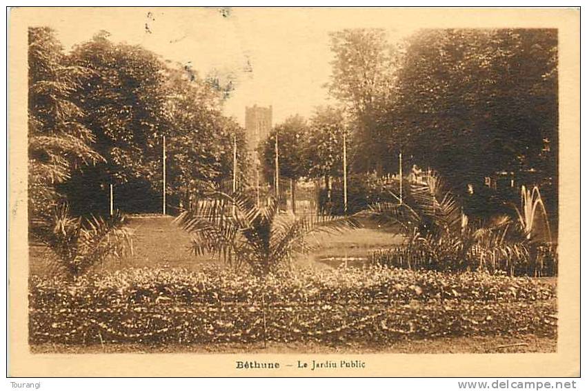 Pas-de-Calais : R 62 101 : Béthune  -  Jardin Public - Bethune