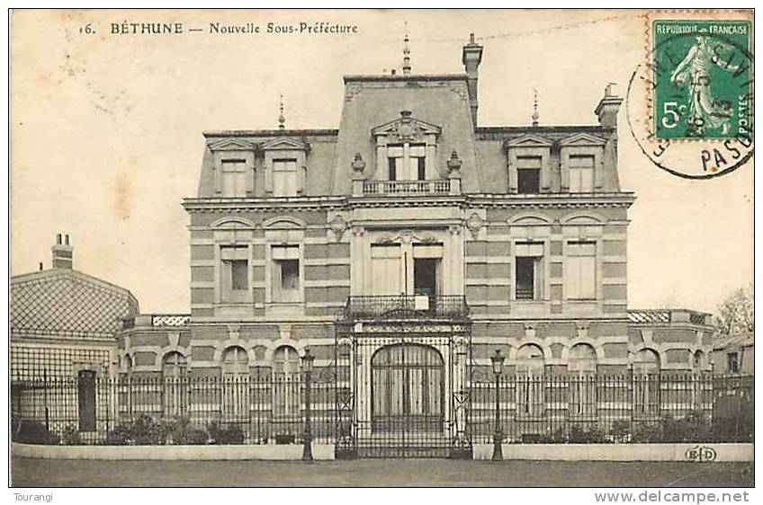 Pas-de-Calais : R 62 122 : Béthune  -  Préfecture - Bethune