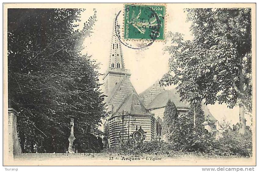 Pas-de-Calais : R 62 139 : Arques  -  Eglise - Arques