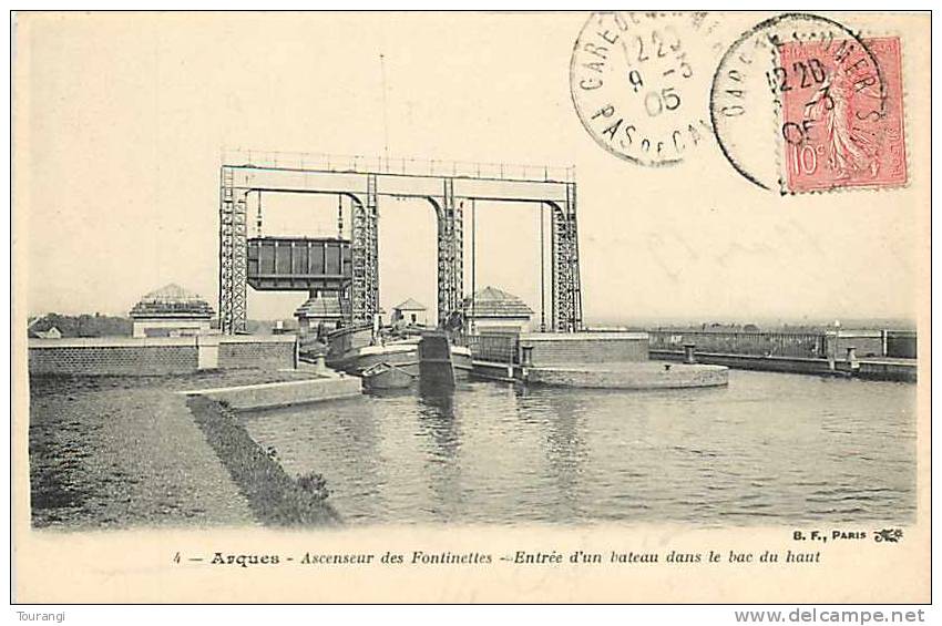 Pas-de-Calais : R 62 149 : Arques  -  Ascenseur Des Fontinettes  -  Bâteau - Arques