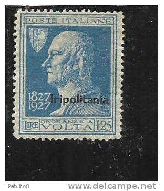 COLONIE ITALIANE TRIPOLITANIA 1927 ALESSANDRO VOLTA LIRE 1,25 MNH - Tripolitania