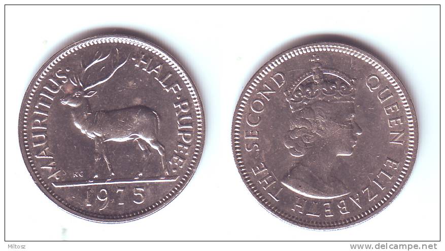 Mauritius 1/2 Rupee 1975 - Mauritius