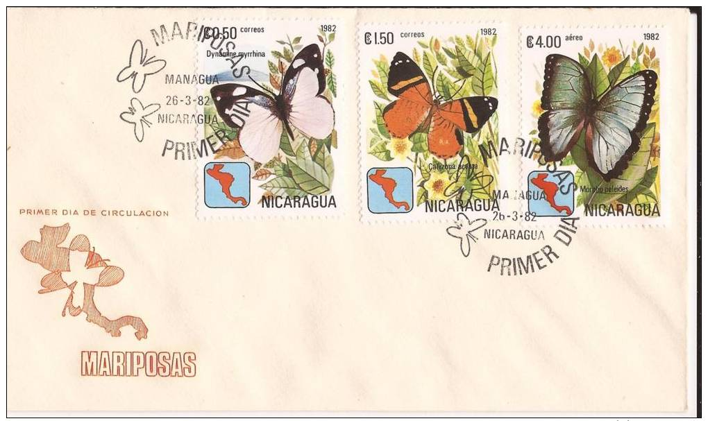 Mariposas Nocturnas [Moths] Stamps On Cover - Schmetterlinge