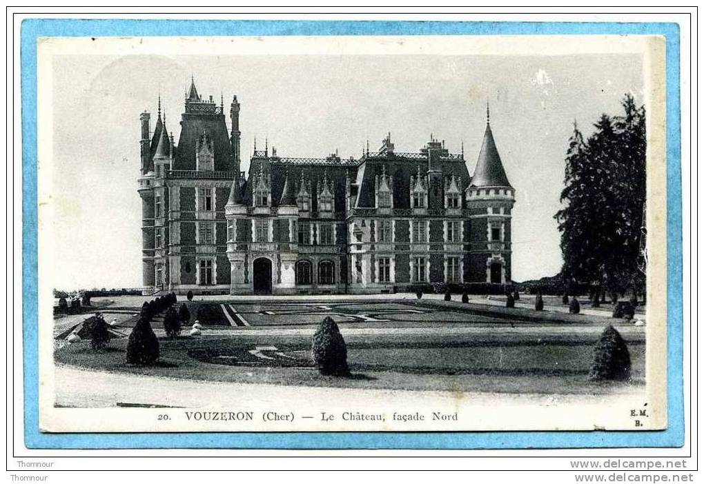 18  -  VOUZERON  -  Le  Château ,  Façade  Nord  - 1933  -  BELLE CARTE  - - Vouzeron