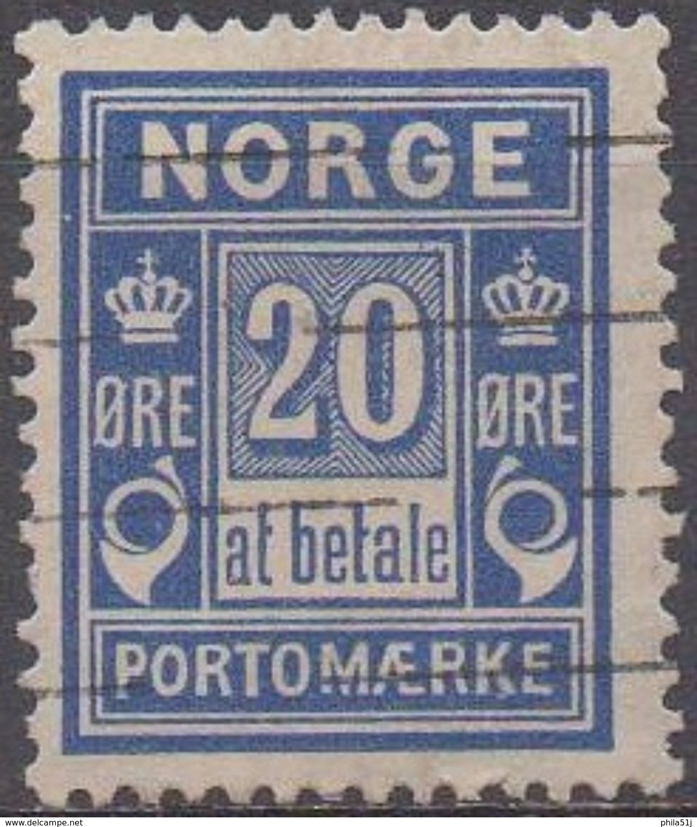 NORVEGE  Timbre-taxe N°5__OBL VOIR SCAN - Oblitérés