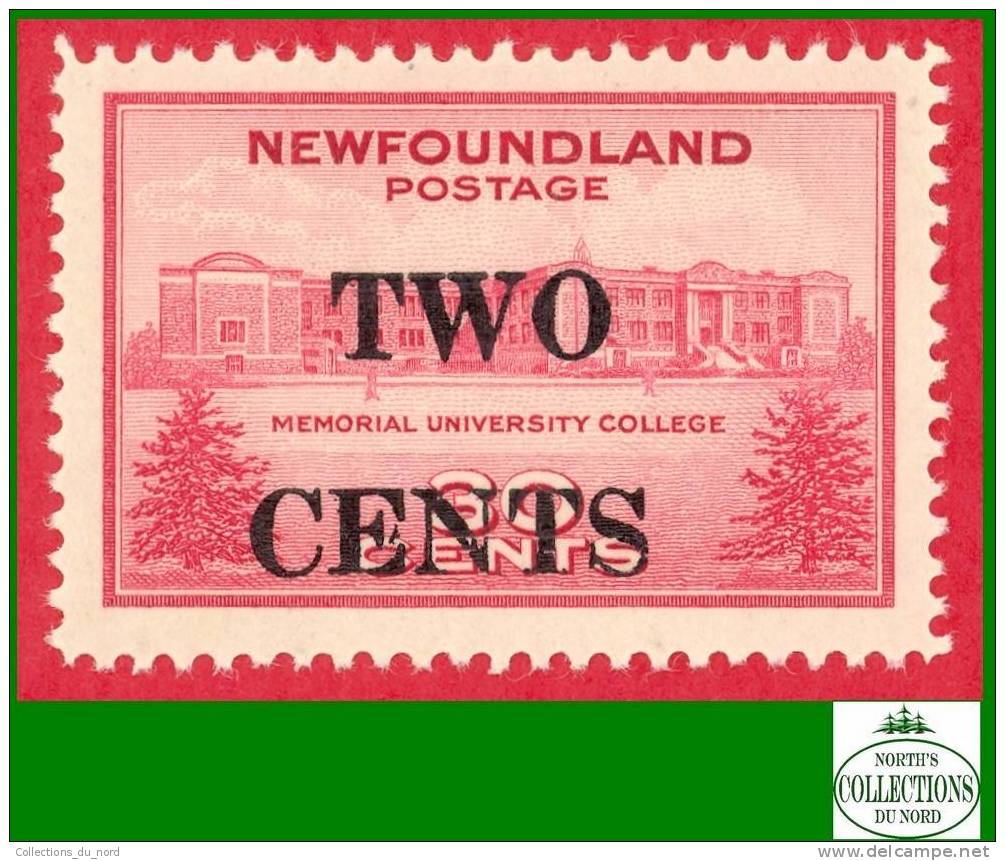 Canada Newfoundland # 268 Scott - Unitrade - Mint - 2 Cents Over 30 Cents - Memorial University - Dated: 1946 - 1908-1947