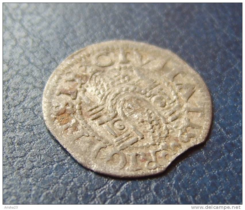 RI-2d. LIVONIA Latvia, Free City Riga - Shilling Ferding 1575 - Silver - Medieval - Latvia