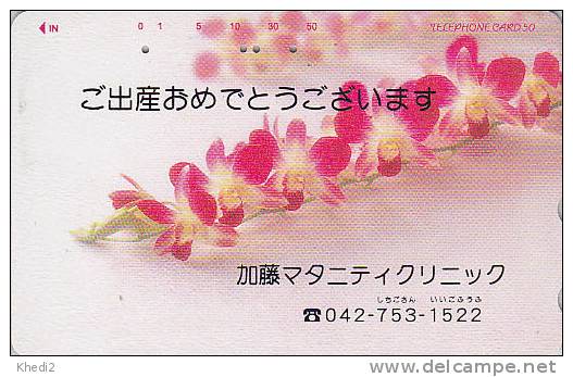 Télécarte Japon / 110-274 - Fleur ORCHIDEE - ORCHID Flower Japan Phone Card - Blume Telefonkarte - ORQUIDEA - MD 1081 - Fleurs