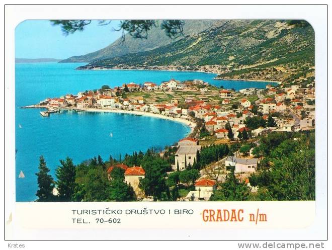 Pocket Calendars - Gradac, Croatia, Yugoslavia - Petit Format : 1971-80