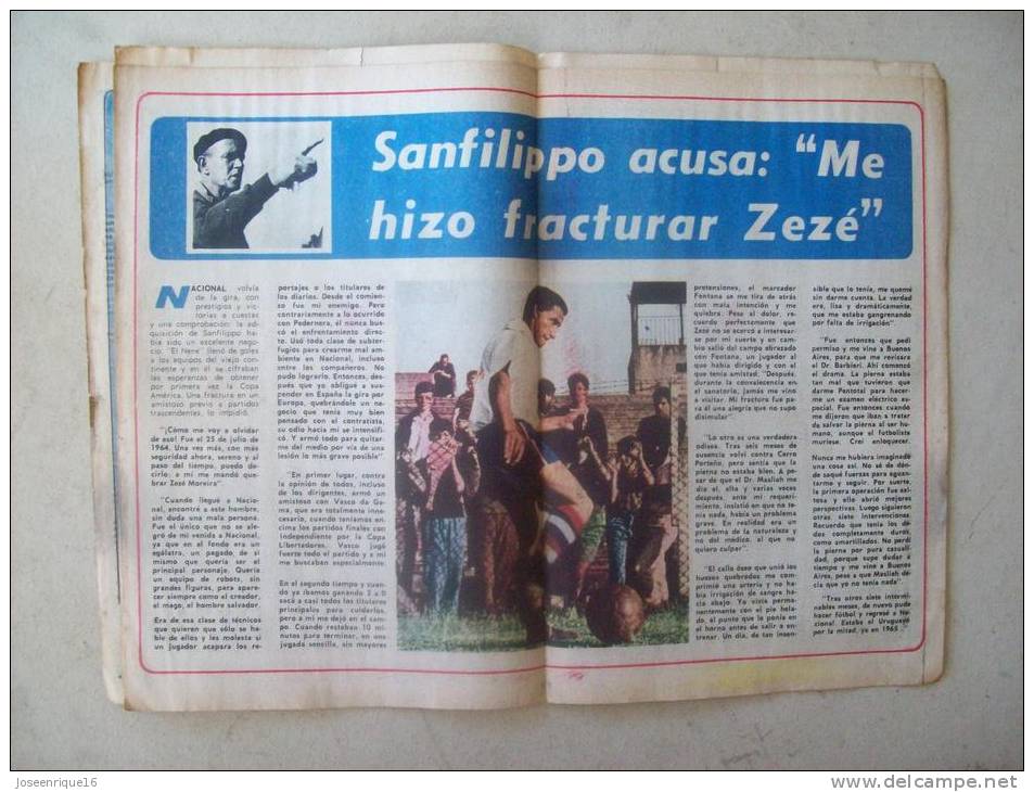 URUGUAY FUTBOL, FOOTBALL. JOSE SANFILIPPO (NACIONAL). MAGAZINE, REVISTA DEPORTIVA N° 30 1978 - [1] Fino Al 1980