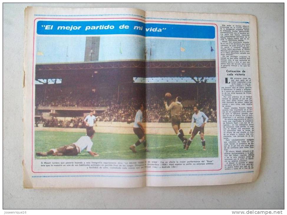 URUGUAY FUTBOL, FOOTBALL. ANDRES MAZALI (NACIONAL). MAGAZINE, REVISTA DEPORTIVA N° 32 1978 - [1] Hasta 1980