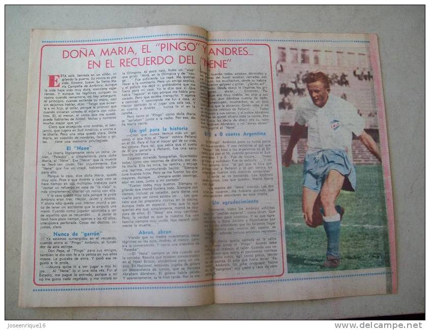 URUGUAY FUTBOL, FOOTBALL. JAVIER AMBROIS (NACIONAL). MAGAZINE, REVISTA DEPORTIVA N° 51 1978 - [1] Fino Al 1980