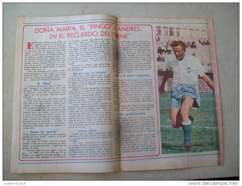 URUGUAY FUTBOL, FOOTBALL. JAVIER AMBROIS (NACIONAL). MAGAZINE, REVISTA DEPORTIVA N° 51 1978 - [1] Hasta 1980