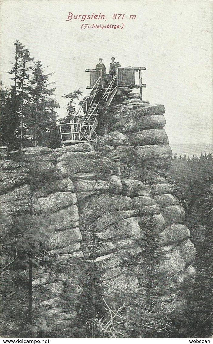 AK Fichtelgebirge Burgstein Kösseine Wunsiedel 1924 #06 - Wunsiedel