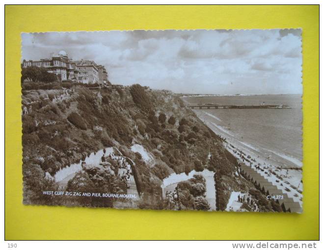 WEST CLIFF ZIG ZAG AND PIER,BOURNEMOUTH - Bournemouth (avant 1972)