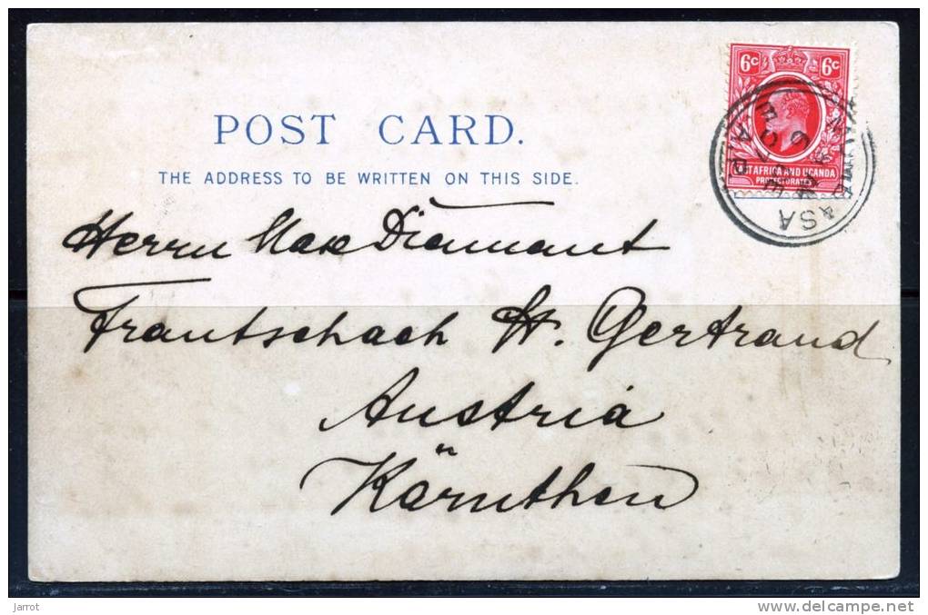 Carte Postale 5 Décembre 1907 Pour L´Autriche - East Africa & Uganda Protectorates