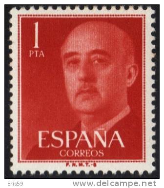 Espagne 1955-58 - Yvert & Tellier N°864 ** - Général Francisco Franco - Neufs