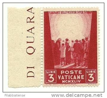 1945 - Vaticano 100 Da Prigioniari III V138 - Senza Effigie Del Redentore, - Abarten