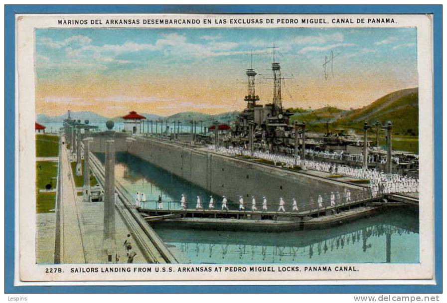 AMERIQUE --  PANAMA --  Marinos Del Arkansas Desembarcano... - Panama