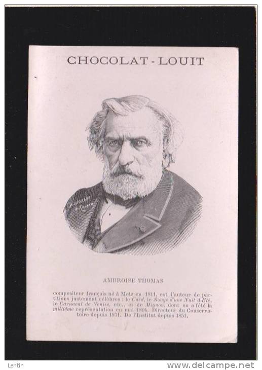 Chocolat Louis - Musique - Ambroise Thomas, Compositeur Né A Metz, Songe D'une Nuit D'ete - Sonstige & Ohne Zuordnung