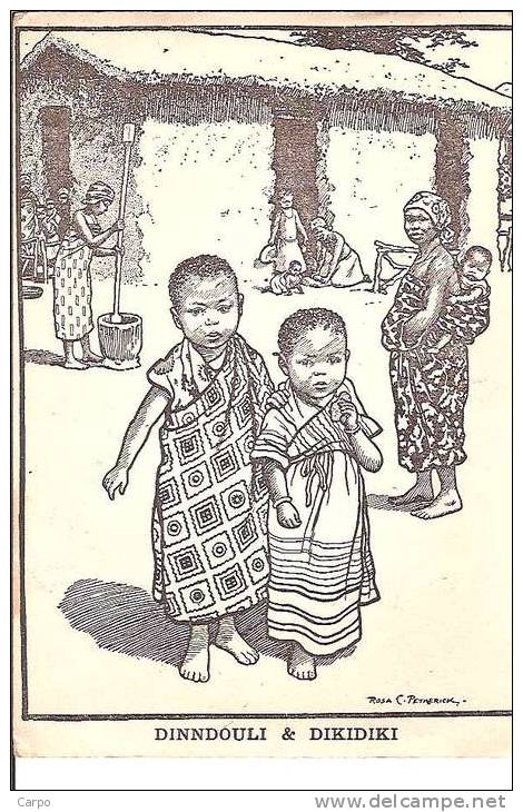 Enfants D'Afrique. (Gabon) Dinndouli & Dikidiki. (Rosa C. Petherick Illustrateur) - Gabon