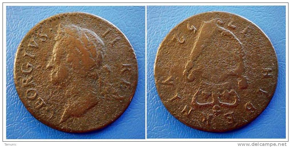 IRELAND - 1/2 Penny 1752 - HIBERNIA - GEORGIVS II REX - Irlande