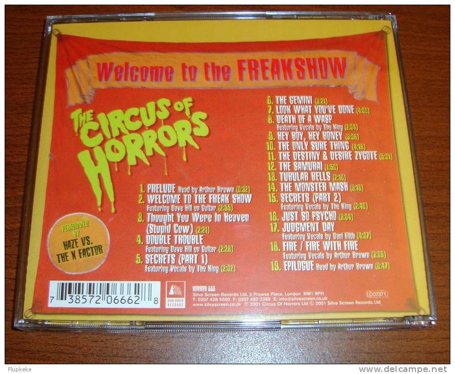 Cd The Circus Of Horrors Welcome To The Freakshow - Opéra & Opérette