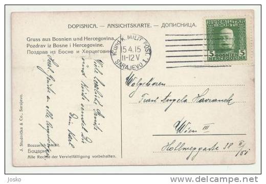 GRUSS AUS BOSNIEN UND HERCEGOVINA ( Bosnia And Herzegovina ) * Travelled 1915. * MILITARY POST * Bosna I Hercegovina - Bosnia And Herzegovina