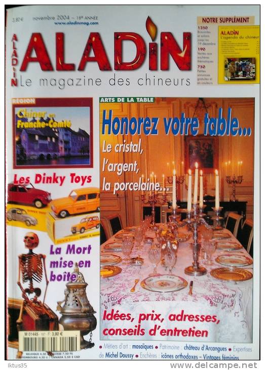 ALADIN-N°197-OBJETS FUNERAIRES-LES DINKY TOYS-LE DECOR DE LA TABLE - Brocantes & Collections