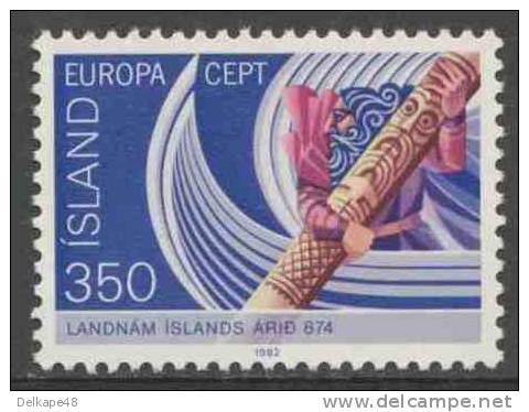 Iceland Island 1982 Mi 578 YT 531 SG 609 ** Settlement Of Iceland (874): Ingolf Arnarsson, Sailing Ship - Europa - Unused Stamps