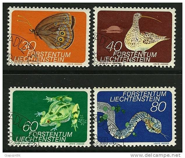 ● LIECHTENSTEIN 1973 - FAUNA / PALUDI - N. 538 / 41 Usati , Serie Completa - Cat. ? € - Lotto 217 - Oblitérés