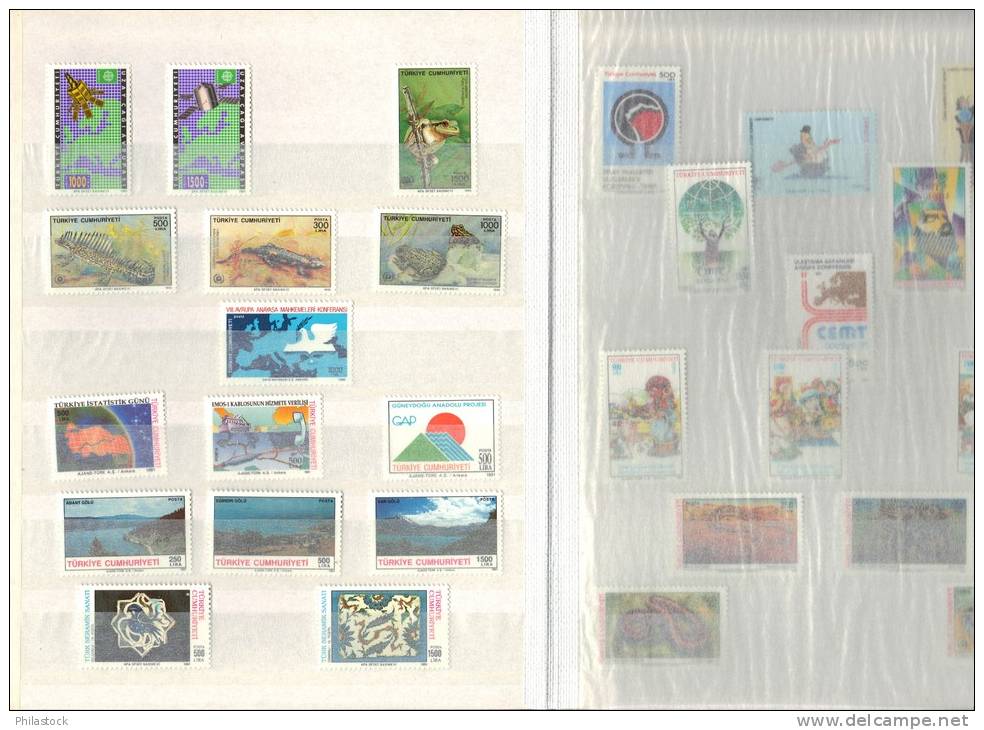 TURQUIE Années 1990 à 1993 ** Dans Son Classeur Des Postes Turques D'origine - Unused Stamps